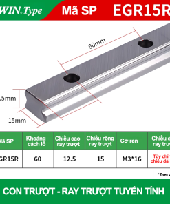 Ray trượt vuông tiêu chuẩn EGR15
