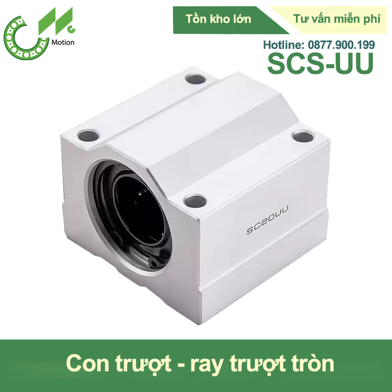 Con trượt tròn thân ngắn SCS-UU (Gối trượt tròn mặt vuông)