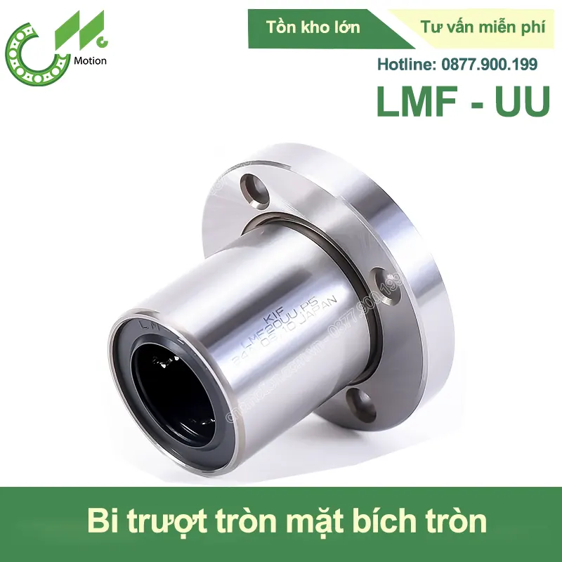 Con trượt tròn mặt bích tròn thân ngắn LMF-UU (Bi trượt tròn)