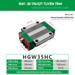 Con trượt vuông bản rộng HGW35HC (Bi trượt vuông – Hiwin type)