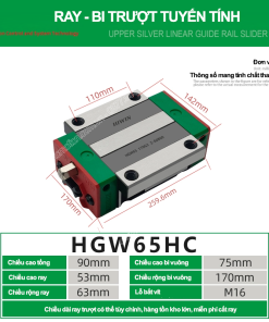 Con trượt vuông bản rộng HGW65HC (Bi trượt vuông - Hiwin type)