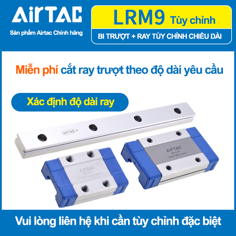 Con trượt vuông mini tiêu chuẩn LRM9BKNH ( MGN9C  )