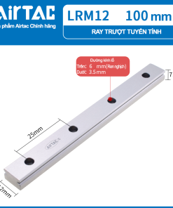 Ray trượt vuông mini tiêu chuẩn - gá dưới LRM12RLX100HT ( MGR12T 100mm )