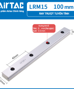 Ray trượt vuông mini tiêu chuẩn - gá dưới LRM15RLX100HT ( MGR15T 100mm )