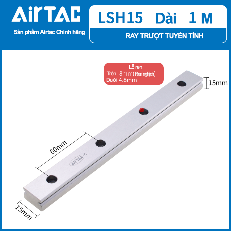 Ray trượt vuông tiêu chuẩn (4m) LSH15RLx4000N ( HGR15R 4000C )