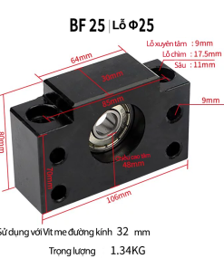 Gối đỡ trục vít me BF20