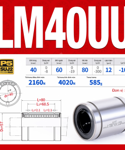 Con trượt tròn thân ngắn LM40UU (Bi trượt tròn)