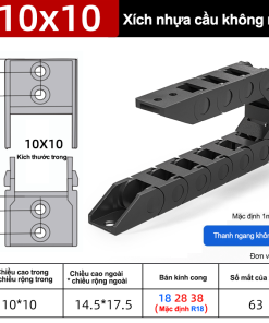 Xích nhựa cầu nắp hở XN10x10 NH ( Kích thước trong 10x10mm )