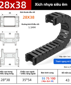 Xích nhựa cầu siêu êm (tĩnh âm) XN28x38 TA ( Kích thước trong 28x38mm )