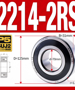 Vòng bi - bạc đạn tự lựa 2214-2RS  (Phớt cao su - 70*125*31 mm)