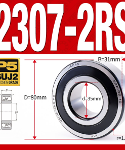 Vòng bi - bạc đạn tự lựa 2307-2RS  (Phớt cao su - 35*80*31 mm)