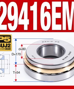 Vòng bi đĩa bay chặn trục - bạc đạn cà na chặn trục 29416M (lồng cách bi Đồng -  80*170*54 mm)