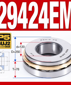 Vòng bi đĩa bay chặn trục - bạc đạn cà na chặn trục 29424M (lồng cách bi Đồng -  120*250*78 mm)