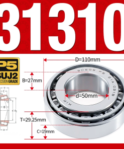 Vòng bi côn 1 dãy bi - bạc đạn bánh xe 31310 (Kích thước -  50*110*29,25 mm)