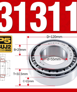 Vòng bi côn 1 dãy bi - bạc đạn bánh xe 31311 (Kích thước -  55*120*31,5 mm)