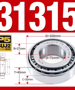 Vòng bi côn 1 dãy bi - bạc đạn bánh xe 31315 (Kích thước -  75*160*40 mm)