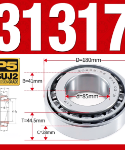 Vòng bi côn 1 dãy bi - bạc đạn bánh xe 31317 (Kích thước -  85*180*44,5 mm)