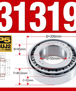 Vòng bi côn 1 dãy bi - bạc đạn bánh xe 31319 (Kích thước -  95*200*49,5 mm)