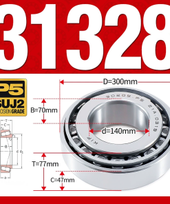 Vòng bi côn 1 dãy bi - bạc đạn bánh xe 31328 (Kích thước -  140*300*77 mm)