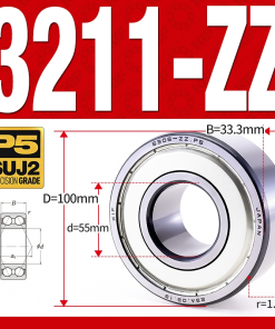 Vòng bi - bạc đạn 3211-ZZ  (Phớt kim loại - 55*100*33.3 mm)