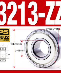 Vòng bi - bạc đạn 3213-ZZ  (Phớt kim loại - 65*120*38.1 mm)