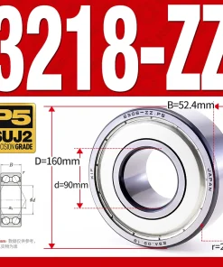 Vòng bi - bạc đạn 3218-ZZ  (Phớt kim loại - 90*160*52,4 mm)