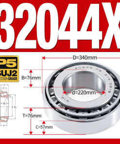 Vòng bi côn 1 dãy bi - bạc đạn bánh xe 32044X (Kích thước -  220*340*76 mm)