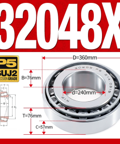 Vòng bi côn 1 dãy bi - bạc đạn bánh xe 32048X (Kích thước -  240*360*76 mm)