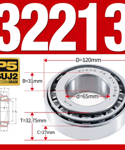 Vòng bi côn 1 dãy bi - bạc đạn bánh xe 32213 (Kích thước -  65*120*32,75 mm)