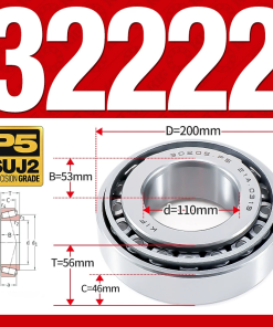 Vòng bi côn 1 dãy bi - bạc đạn bánh xe 32222 (Kích thước -  110*200*56 mm)