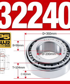 Vòng bi côn 1 dãy bi - bạc đạn bánh xe 32240 (Kích thước -  200*360*104 mm)