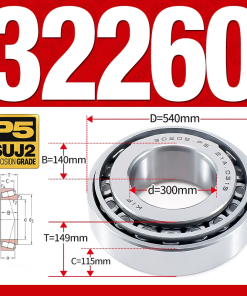 Vòng bi côn 1 dãy bi - bạc đạn bánh xe 32260 (Kích thước -  300*540*149 mm)