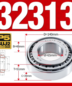 Vòng bi côn 1 dãy bi - bạc đạn bánh xe 32313 (Kích thước -  65*140*51 mm)