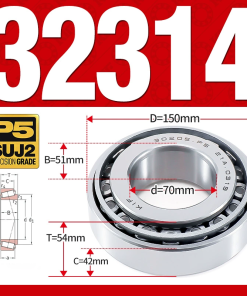 Vòng bi côn 1 dãy bi - bạc đạn bánh xe 32314 (Kích thước -  P5】70*150*54 mm)