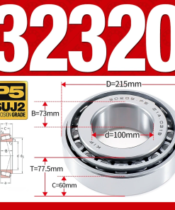 Vòng bi côn 1 dãy bi - bạc đạn bánh xe 32320 (Kích thước -  0*215*77,5 mm)