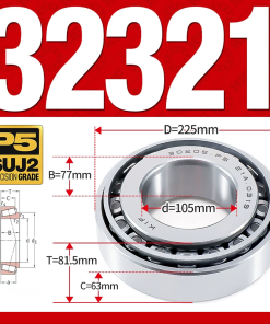 Vòng bi côn 1 dãy bi - bạc đạn bánh xe 32321 (Kích thước -  5*225*81,5 mm)