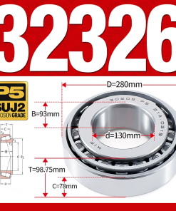 Vòng bi côn 1 dãy bi - bạc đạn bánh xe 32326 (Kích thước -  30*280*98,75 mm)
