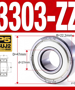 Vòng bi - bạc đạn 3303-ZZ  (Phớt kim loại - 17*47*22.2 mm)