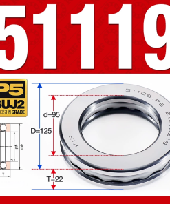 Vòng bi - bạc đạn 51119 (Chặn trục - 95*125*22 mm)