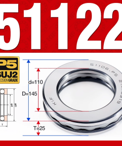 Vòng bi - bạc đạn 51122 (Chặn trục - 110*145*25 mm)