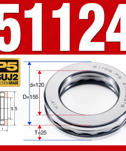 Vòng bi - bạc đạn 51124 (Chặn trục - 120*155*25 mm)