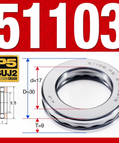 Vòng bi - bạc đạn 51103 (Chặn trục - 17*30*9 mm)