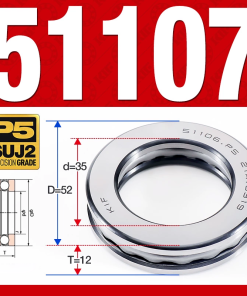 Vòng bi - bạc đạn 51107 (Chặn trục - 35*52*12 mm)