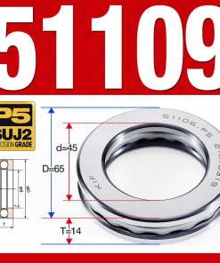 Vòng bi - bạc đạn 51109 (Chặn trục - 45*65*14 mm)