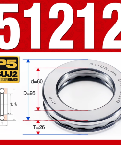 Vòng bi - bạc đạn 51212 (Chặn trục - 60*95*26 mm)