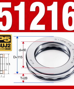 Vòng bi - bạc đạn 51216 (Chặn trục - 80*115*28 mm)