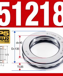 Vòng bi - bạc đạn S51208 (Chặn trục - Inox440C - 40*68*19 mm)