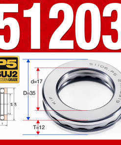 Vòng bi - bạc đạn 51203 (Chặn trục - 17*35*12 mm)