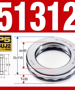 Vòng bi - bạc đạn 51312 (Chặn trục - 60*110*35 mm)