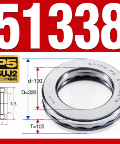 Vòng bi - bạc đạn 51338 (Chặn trục - 90*320*105 mm)